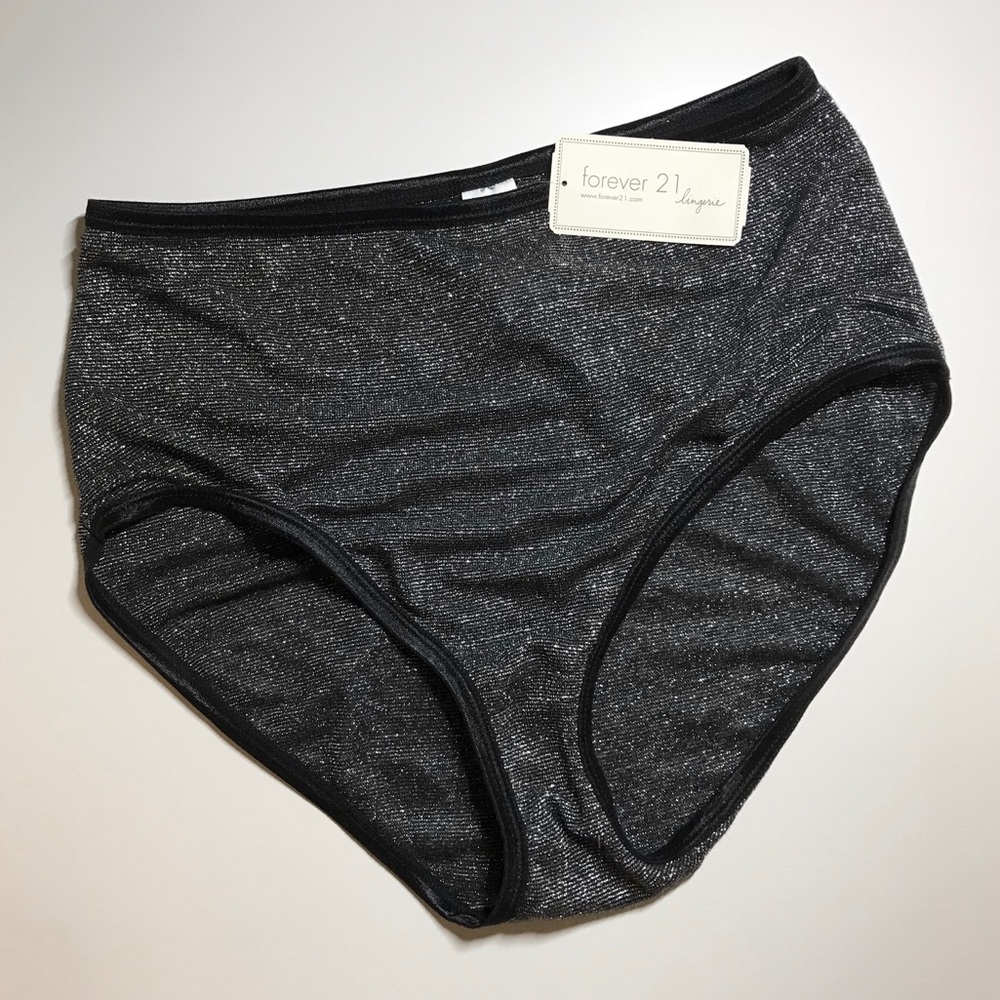 NWT Forever 21 Metallic High-Rise Panties M